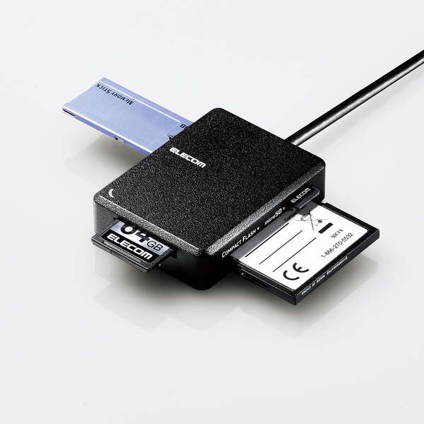 1344円 【超ポイント祭?期間限定】 ELECOM エレコム カードリーダー USB3.0 超高速 ケーブル50cm付 USB-A ブラック  MR3-C402BK