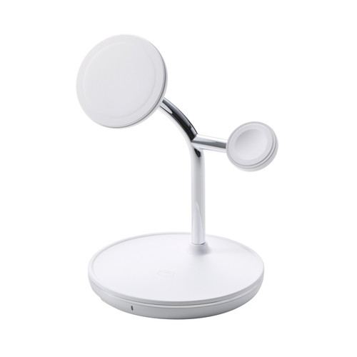 ELECOM（エレコム）ワイヤレス充電器 15W出力 マグネット式 充電スタンド 3in1 【 MagSafe 対応 iPhone / AirPods / Apple Watch 同時充電 】 ホワイト W-MS07WH 10,066円