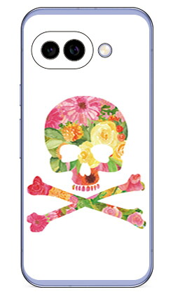 Flower skull ホワイトPixel 9a (ソフトTPU) SECOND SKIN ケース カバー スマホケース 送料無料 耐衝撃 プリント 保 4,032円