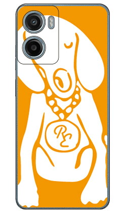 Dog オレンジ×ホワイト design by ROTMmoto g05 (ソフトTPU) SECOND SKIN ケース カバー スマホケース 送料無料