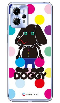 Doggy マルチカラードットmoto g13 XT2331 (ソフトTPU) SECOND SKIN ケース カバー スマホケース 送料無料 耐衝撃 プリント 保護