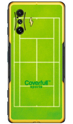 【楽天市場】テニスコート グリーン（クリア） POCO F4 GT MVNOスマホ（SIMフリー端末） Coverfull 受注生産 スマホ