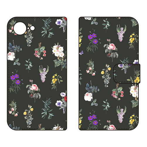 手帳型スマートフォンケース SINDEE 「Botanical （ブラック）」 iPhone 17e / iPhone 16e SECOND SKIN ケース カバー スマホケース 送料無料 耐衝撃 プリント 保護 衝撃吸収