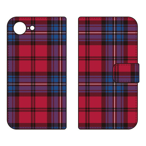 手帳型スマートフォンケース 「トラッドチェック ブルーレッド」 iPhone 17e / iPhone 16e SECOND SKIN ケース カバー スマホケース 送料無料 耐衝撃 プリント 保護 衝撃吸収 4,099円