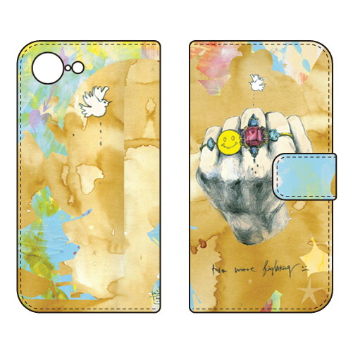 手帳型スマートフォンケース MIKATAMO 「No more fighting.2」 iPhone 17e / iPhone 16e SECOND SKIN ケース カバー スマホケース 送料無料 耐衝撃 プリント 保護 衝撃吸収
