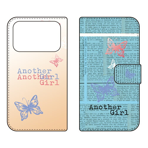 手帳型スマートフォンケース Hal Ikeda 「Another Girl ブルー」 iPhone 17 Pro Max SECOND SKIN ケース カバー スマホケース 送料無料 耐衝撃 プリント 保護 衝撃吸収