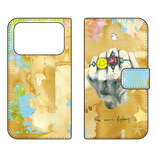 手帳型スマートフォンケース MIKATAMO 「No more fighting.2」 iPhone 17 Pro Max SECOND SKIN ケース カバー スマホケース 送料無料 耐衝撃 プリント 保護 衝撃吸収