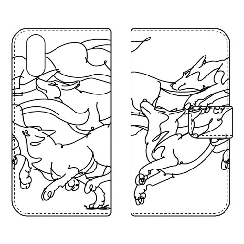 手帳型スマートフォンケース Yohei Takahashi 「Wolvesline」 Xperia 10 VI SOG14 SO-52E A402SO XQ-ES44 SECOND SKIN ケース カバー スマホケース 送料無料 耐衝撃 プリント 保護 衝撃吸収 4,330円