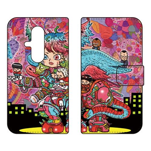 手帳型スマートフォンケース ぼくらのなかに design by 326 らくらくスマートフォン F-53E SECOND SKIN ケース カバー スマホケース 送料無料 耐衝撃 プリント 保護 衝撃吸収