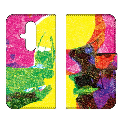 手帳型スマートフォンケース 藤本正平 「When I Live My Dream」 らくらくスマートフォン F-53E SECOND SKIN ケース カバー スマホケース 送料無料 耐衝撃 プリント 保護 衝撃吸収