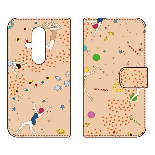 手帳型スマートフォンケース YOKEY 「Milky Way」 らくらくスマートフォン F-53E SECOND SKIN ケース カバー スマホケース 送料無料 耐衝撃 プリント 保護 衝撃吸収