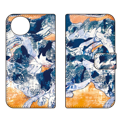 手帳型スマートフォンケース Yohei Takahashi 「Circle」 AQUOS wish5 SH-52F A502SH SH-M32 SECOND SKIN ケース カバー スマホケース 送料無料 耐衝撃 プリント 保護 衝撃吸収