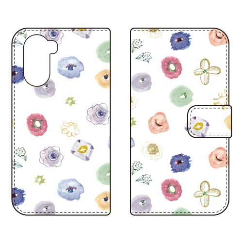 手帳型スマートフォンケース Saqui Hotate 「mehana」 Libero 5G IV A302ZT SECOND SKIN ケース カバー スマホケース 送料無料 耐衝撃 プリント 保護 衝撃吸収