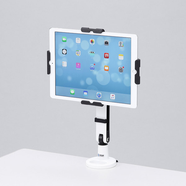 (サンワサプライ) 取付 アームモニタ SANWA SUPPLY 簡単 【送料無料】 固定 モニタアーム ipad 安全 角度調節 アーム CR-LATAB23アクセサリ タブレットアーム フレキシブル クランプ式 モニターアーム タブレット 11〜13インチ対応iPad・タブレット用アーム
