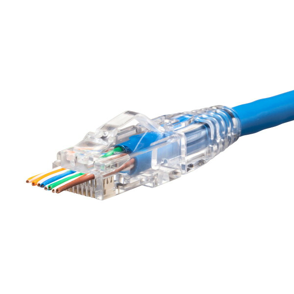SANWA SUPPLY（サンワサプライ） ＲＪ－４５コネクタ（カテゴリ６Ａ、貫通型、への字ラッチ、ブーツ付き）