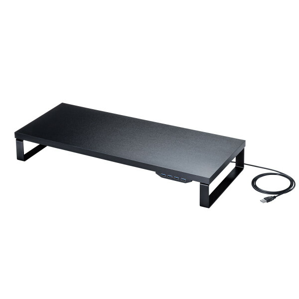 SANWA SUPPLY（サンワサプライ） USBﾊﾌﾞ付ﾓﾆﾀｰ台(ﾌﾞﾗｯｸ) MR-LC215BK