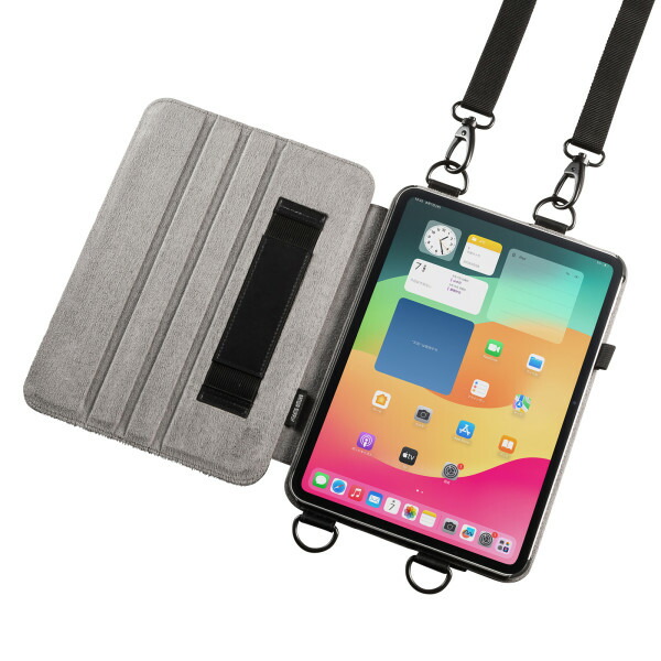 SANWA SUPPLY（サンワサプライ） iPad Pro 11ｲﾝﾁ(M4/2024)用ｽﾀﾝﾄﾞ･ﾍﾞﾙﾄ付きｹｰｽ PDA-IPAD1712BK2