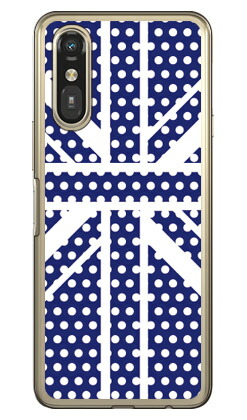 Cross dot union jack ネイビー らくらくスマートフォン a (A401FC) / らくらくスマートフォン Lite (ソフトTPU) SECOND SKIN ケース カバー スマホケース 送料無料 耐衝