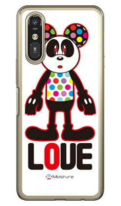 Love Panda らくらくスマートフォン a (A401FC) / らくらくスマートフォン Lite (ソフトTPU) SECOND SKIN ケース カバー スマホケース 送料無料 耐衝撃 プリント 保護 衝撃吸収