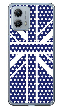Cross dot union jack ネイビーmoto g53y 5G A301MO / moto g53j 5G XT2335 / moto g53s 5G A302MO (ソフトTPU) SECOND SKIN ケース カバー スマホケース 送料無料 耐衝