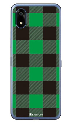 Buffalo check グリーンかんたんスマホ4 A402ZT (ソフトTPU) SECOND SKIN ケース カバー スマホケース 送料無料 耐衝撃 プリント