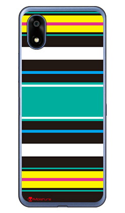 Moisture Stripe ブラックかんたんスマホ4 A402ZT (ソフトTPU) SECOND SKIN ケース カバー スマホケース 送料無料 耐衝撃 プリン