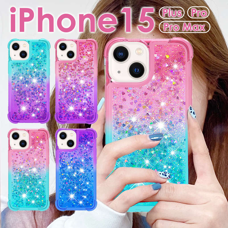 値下げ中！ajew グリッター透明ピンクケース iPhone 15pro用 iPhone