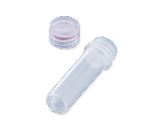 スクリューキャップ付遠沈管 丸底 目盛無し 2mL 1箱（50個×10袋入）