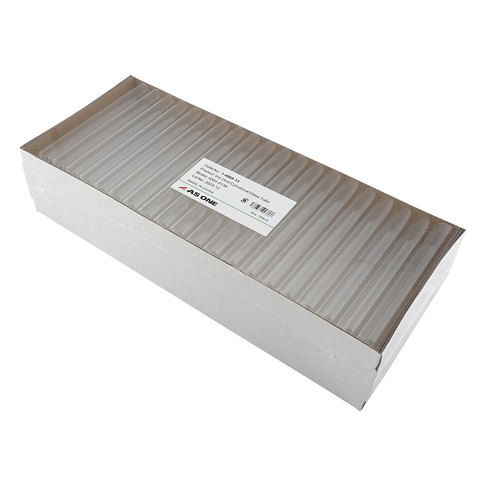 テストチューブ　25mL　胴径Φ18×全長150mm　1ケース（100本/箱×6箱入）
