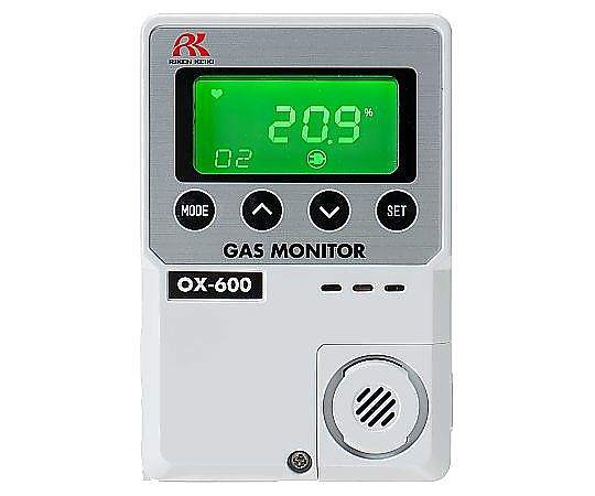 簡易定置型酸素濃度計　OX-600(0-25vol%) 一体型 AC100V仕様