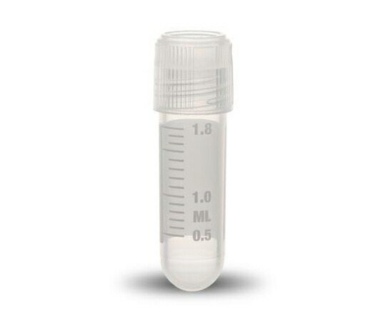クライオバイアル リップシールタイプ 2mL 外ネジ・丸底 滅菌済 1箱（100個×10袋入）