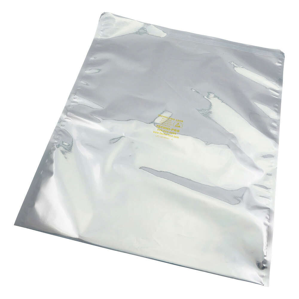 ESDシールドバッグ シールドバッグ 接着シール付き 380×450×0.076 1箱（100枚入）