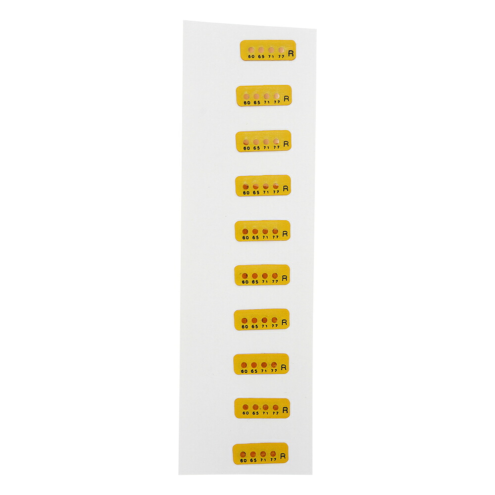 ヒートラベル（不可逆性）4点表示ミニ 1箱（10枚入）