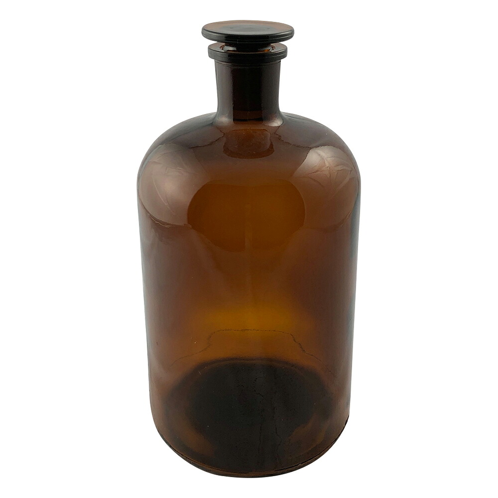 細口試薬瓶　茶　2000mL