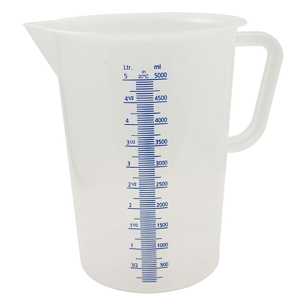 トールメジャーカップ（青目盛付き）　5000mL