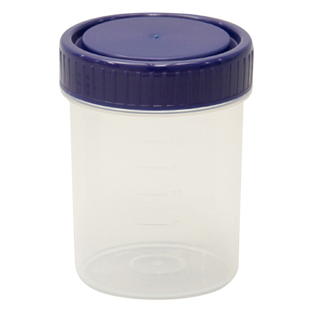 滅菌サンプル容器（個包装タイプ） 青 120mL 1箱（200個入）