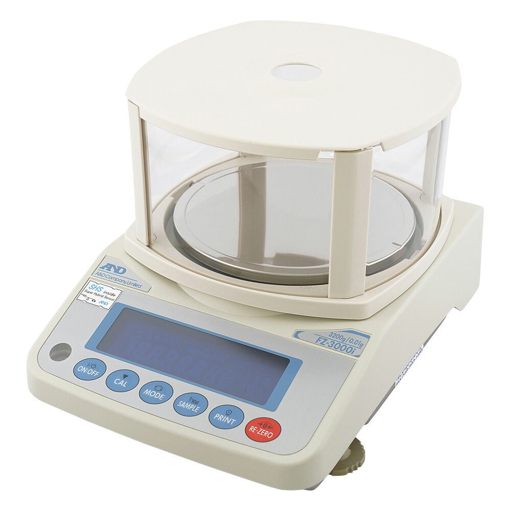校正用分銅内蔵型汎用電子天びん FZ-iシリーズ ひょう量:3200g 最小表示:0.01g