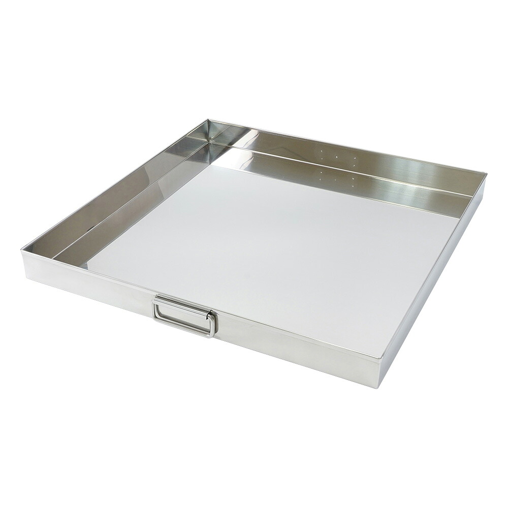 ステンレス大型バット（パタン取手付）　550×550×50mm