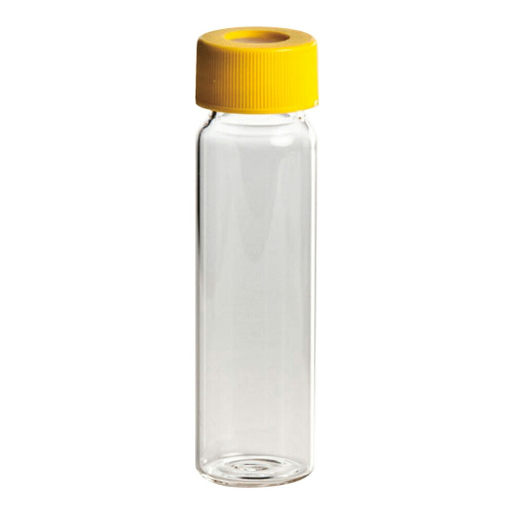 飲料水分析用EPAバイアル・VOC/VOA用 レベル2 透明バイアル+黄キャップ（セプタム付）72本入