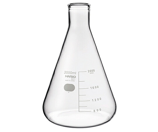 三角フラスコ（目安目盛付き）　2000mL