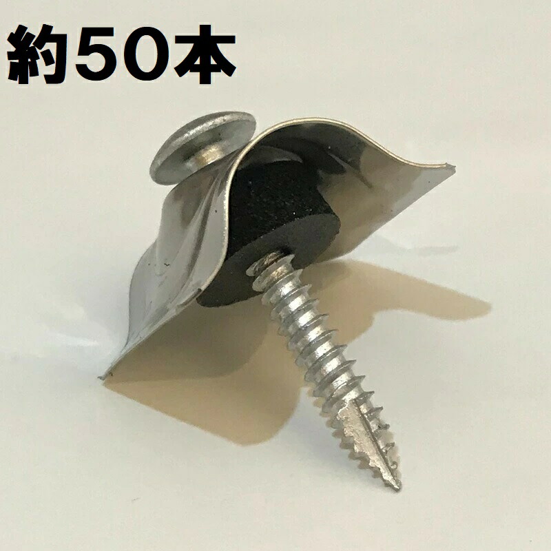 ポリカ波板ビス 木下地用 ５×３５ ５０本入948円 クリアー