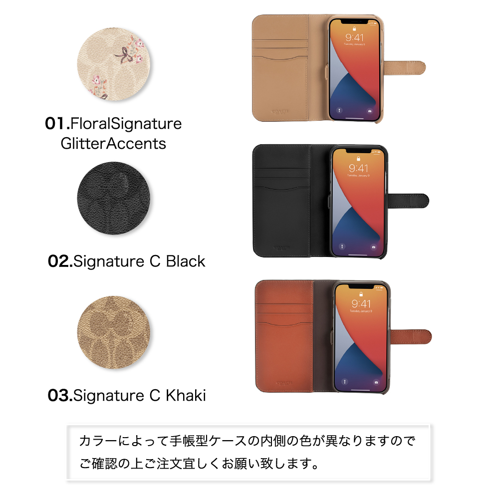 Coach Iphone12 12pro ノート歯型 陳列棚 指導 Folio Case 手帳 てちょう 右寄りとば口 定期 打順保管 鞘つき スマホケース 定規代え商店 Eastjob Pl