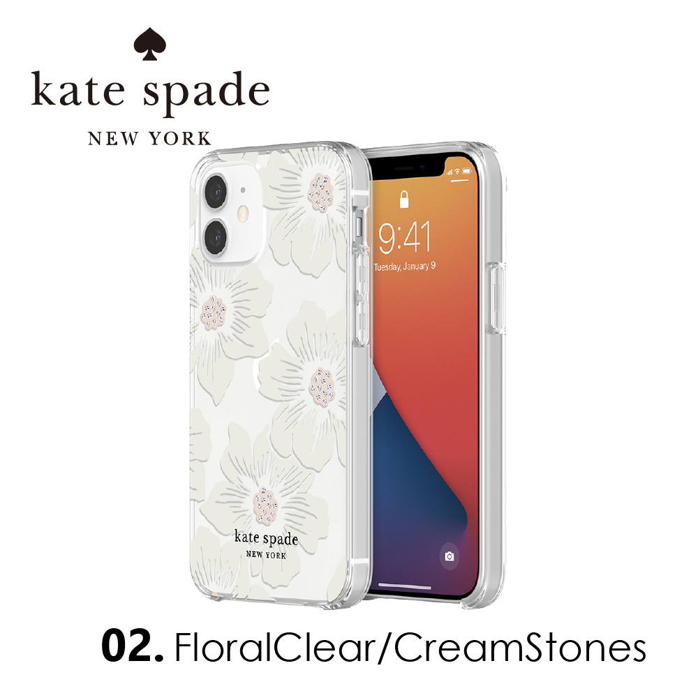 Kate Spade New York Iphone12mini 事例 ケイトスペード Protective Hardshell Case スリム 薄型 御洒落 シック スマホケース 置目後釜ストアー Restaurant Valentino De