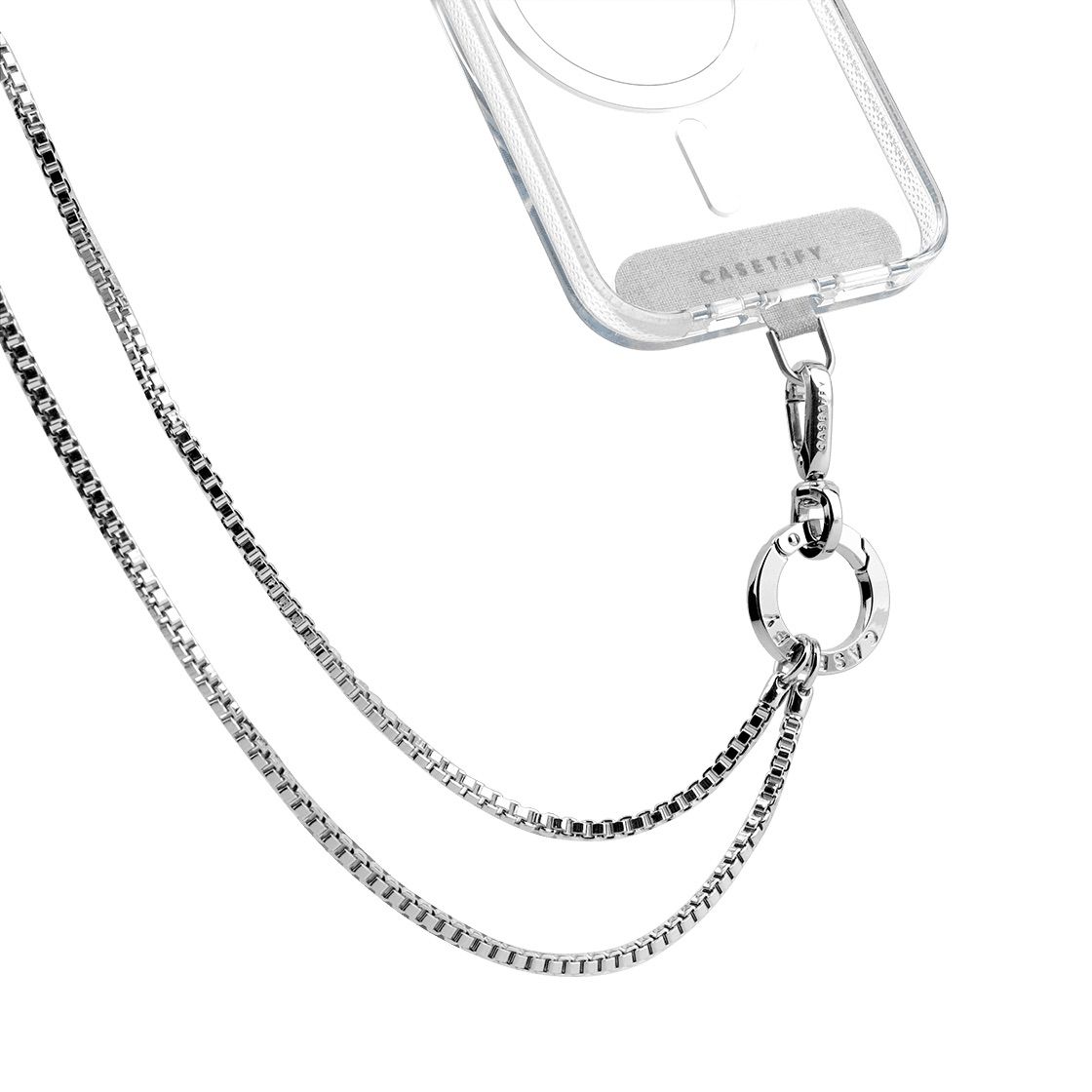公式】 CASETiFY スマホショルダー (スネークチェーン) / メタル