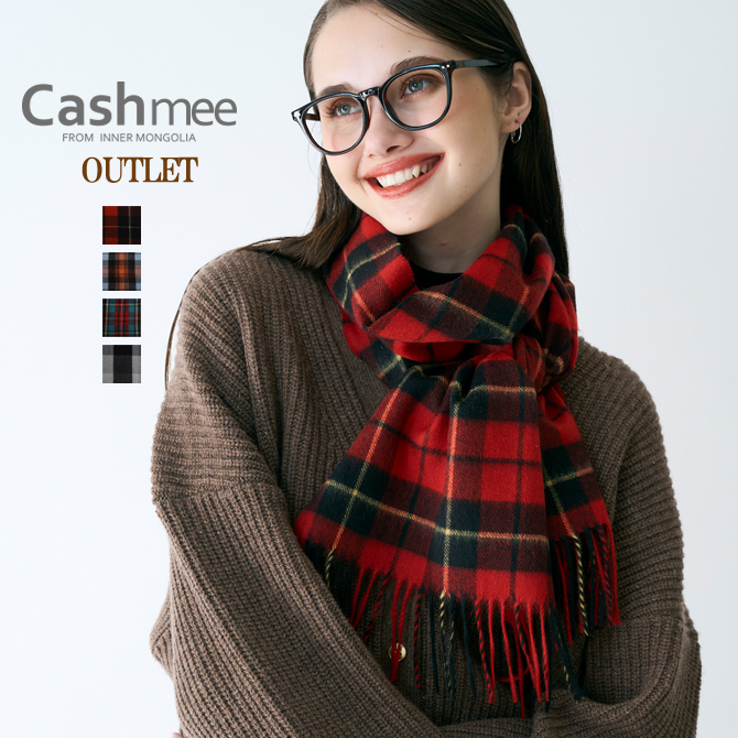 未使用　Cashmee　カシュミー　マフラー　チェック　赤　カシミヤ　100% 楽天市場】カシミヤ マフラー Cashmee カシミア100％ タータン