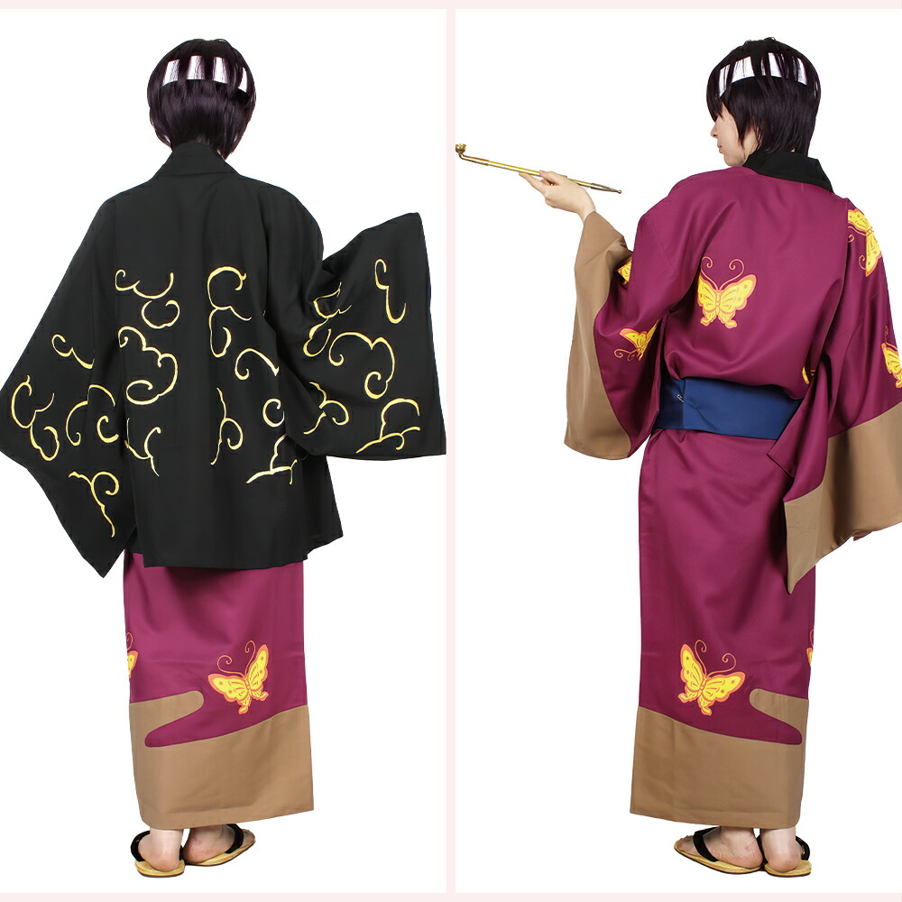 銀魂 高杉晋助 キセルおまけ コスプレ衣装 コスプ助 着物セット 紅桜編 羽織り 注目ブランド 着物セット