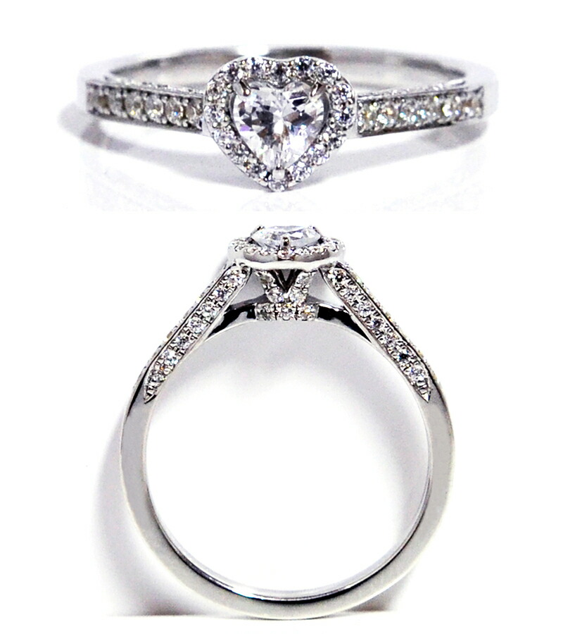 PT950 ダイヤモンド リング 楽天市場】フローティングダイヤモンドリング0.30+0.10ct