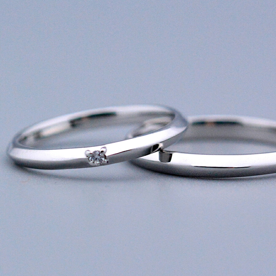 エッジペアリング2本製作pt950ハードプラチナマリッジリング結婚指輪|CASHO