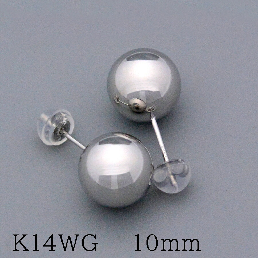楽天市場】5mmミラーボール丸玉のスタッドピアス K10PG K10WG ピンク