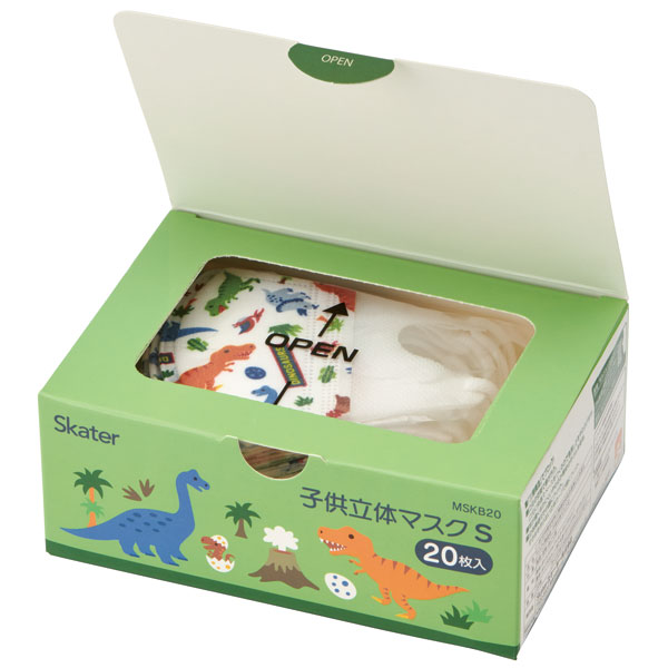 楽天市場 スケーター 子供用品 子供用立体マスク ｓ ２０枚入り ディノサウルス 花粉 花粉症 ウイルス ウィルス 風邪 咳 予防 子供用 マスク 2 3才 マスクボックス お買い得 恐竜 ダイナソー ティラノサウルス 男の子 スケーター公式ショップ